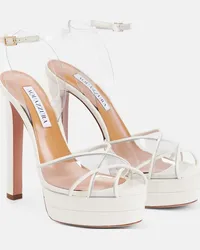 Aquazzura Sandali con plateau Lido 130 Bianco