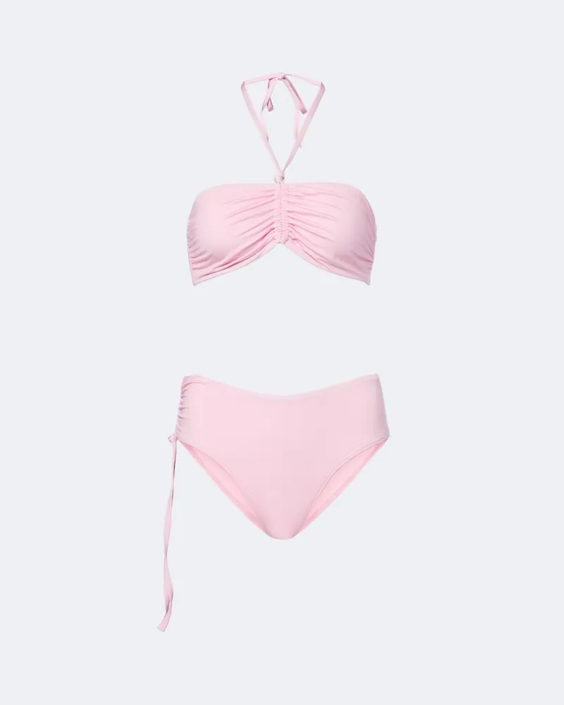 Balmain Bikini arricciato Rosa