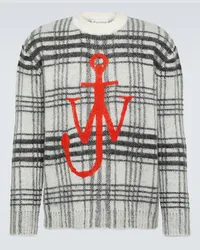 J.W.Anderson Pullover a quadri con logo Nero