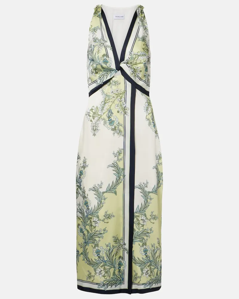 Veronica Beard Abito midi Kaliza in twill con stampa floreale Verde