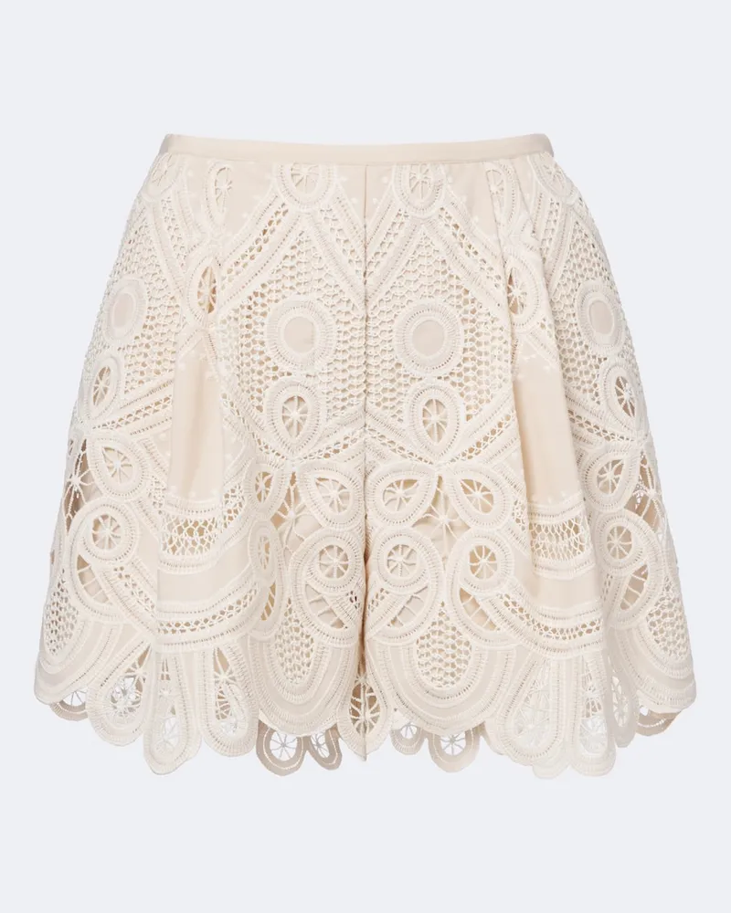 Elie Saab Shorts in macramé Beige