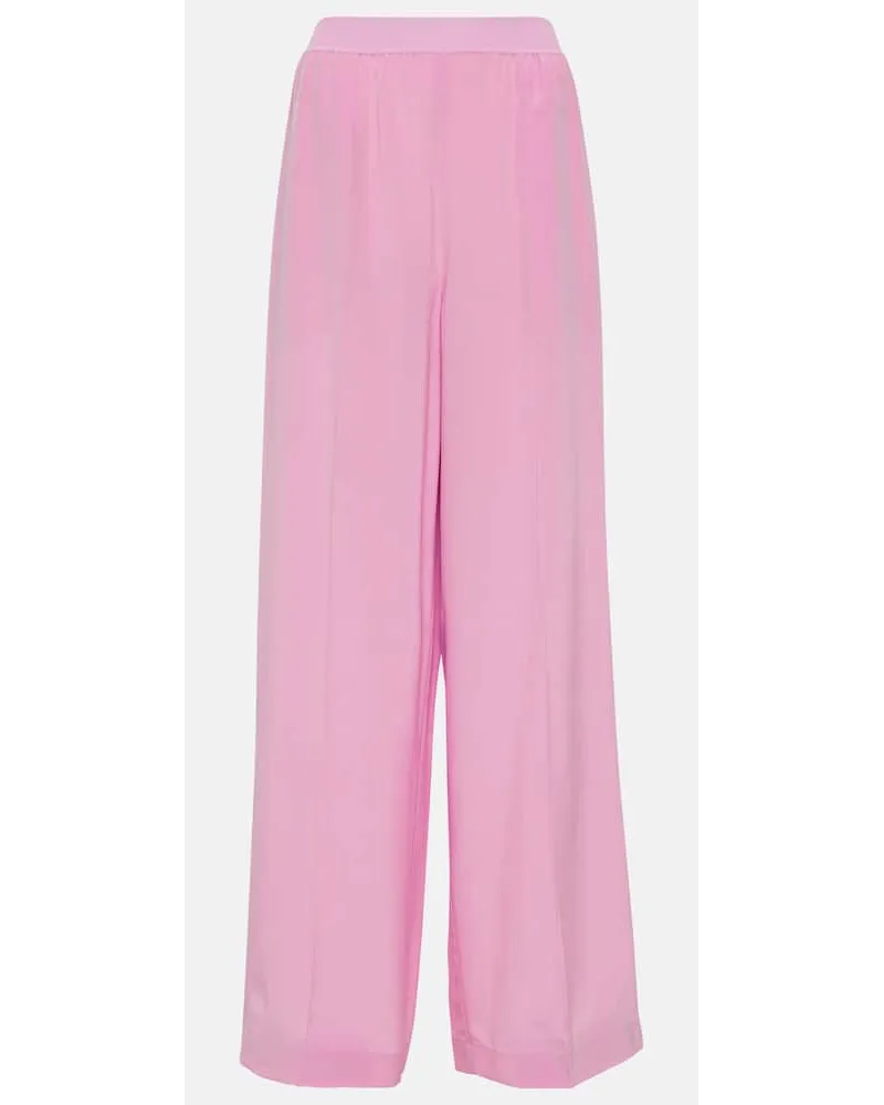 Joseph Pantaloni a gamba larga Hulin in crÃªpe di seta Rosa