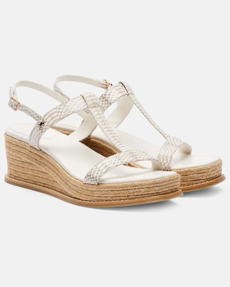 Jimmy Choo Sandali espadrillas Theia 100 con zeppa Grigio