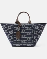 TOD'S Shopper Double Up Small in denim Blu