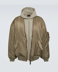 Balenciaga Bomber con cappuccio Beige