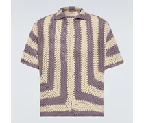 Camicia Flagship in crochet di misto cotone