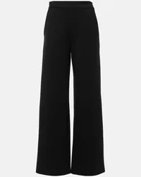 Max Mara Pantaloni a gamba larga in jersey Nero