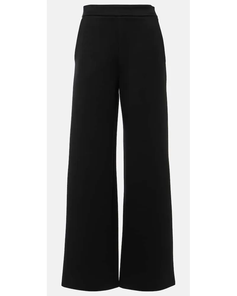 Max Mara Pantaloni a gamba larga in jersey Nero