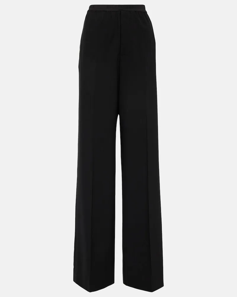 Balenciaga Pantaloni a gamba larga in lana Nero