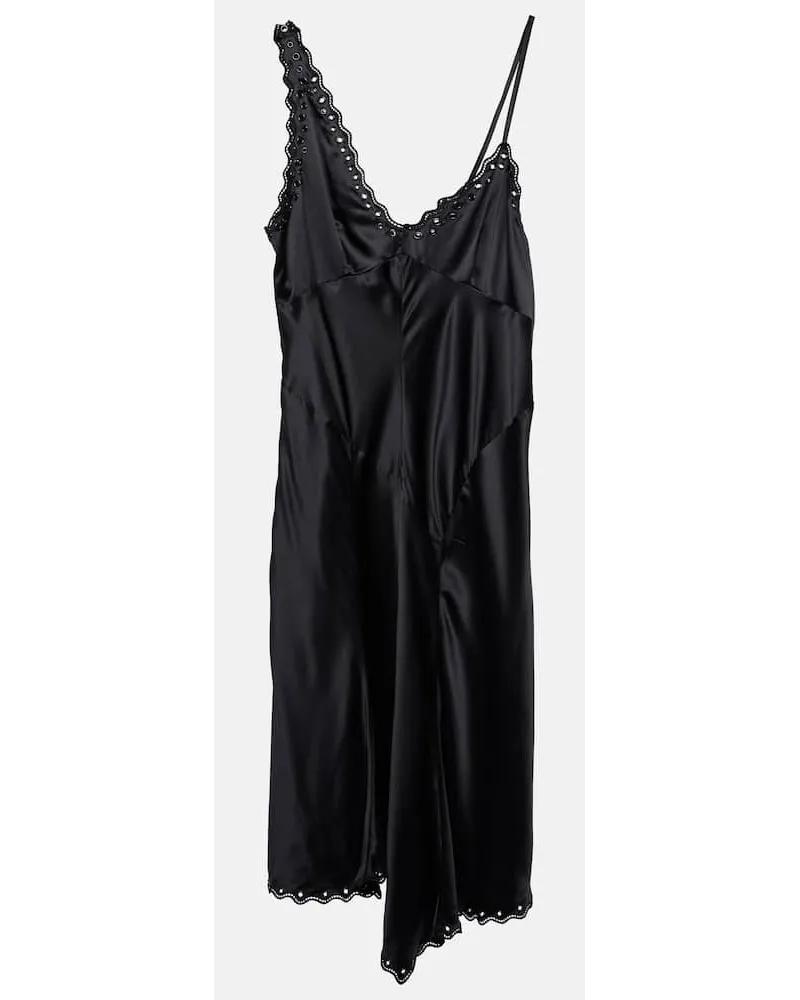 Isabel Marant Abito midi Ayrich in seta con ricamo Nero