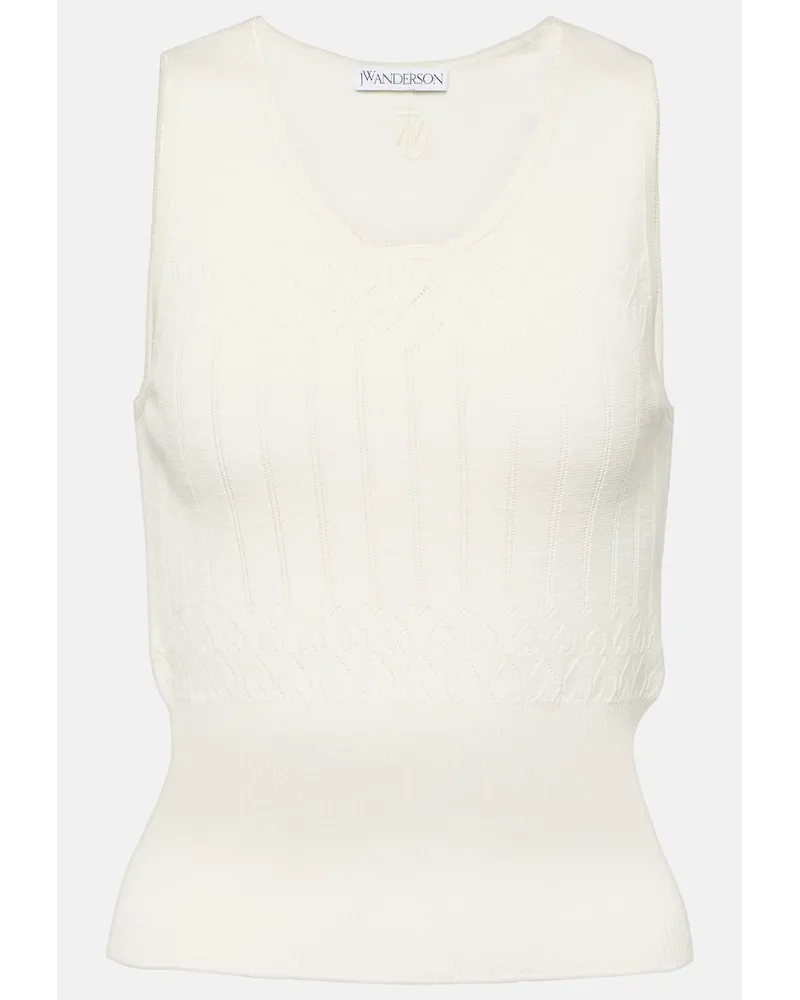 J.W.Anderson Tank top in maglia di misto cotone Bianco