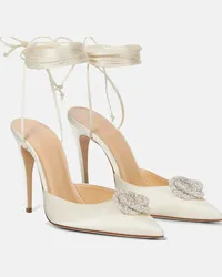 Magda Butrym Pumps in raso con cristalli Bianco