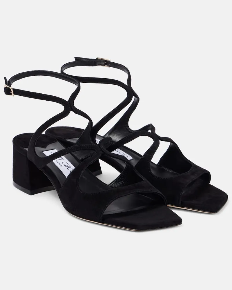 Jimmy Choo Sandali Azilia 45 in suede Nero