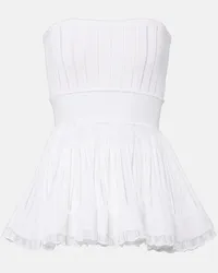 Alaïa Alaïa Top Crinoline con balze Bianco