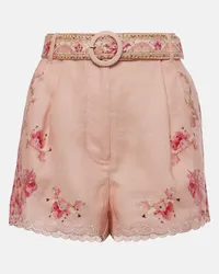 Camilla Shorts in lino con stampa floreale Multicolore