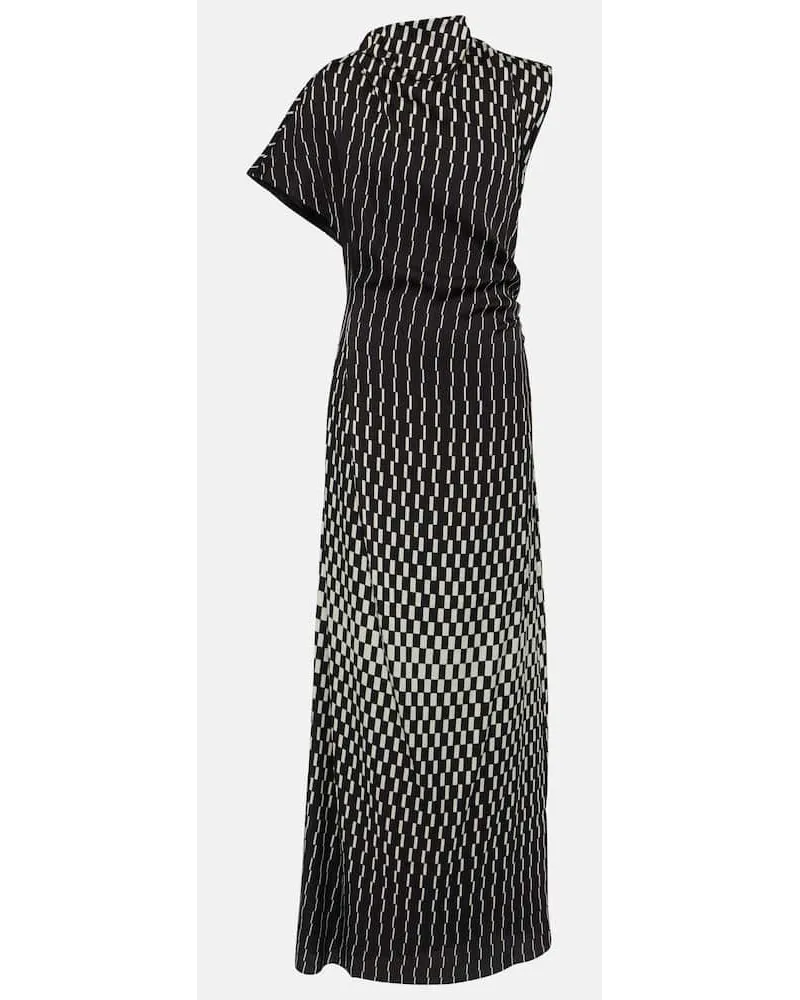 TOVE Abito midi June in misto seta Nero