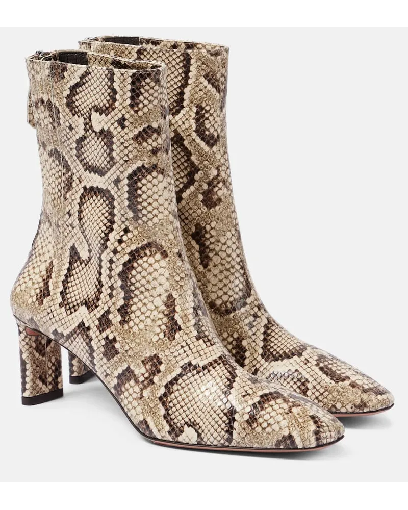 Aquazzura Stivaletti Blade in pelle stampata Multicolore