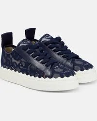 Chloé Chloé Sneakers Lauren in pizzo Blu