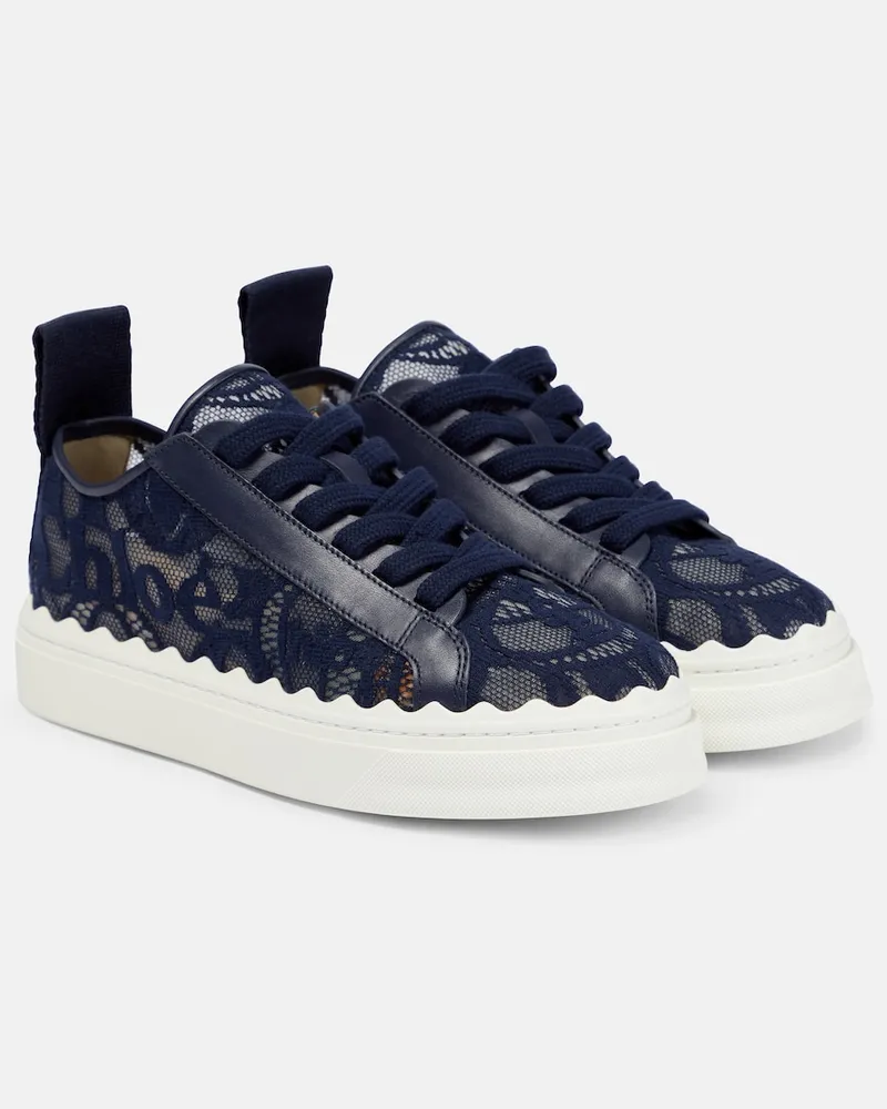 Chloé ChloÃ© Sneakers Lauren in pizzo Blu