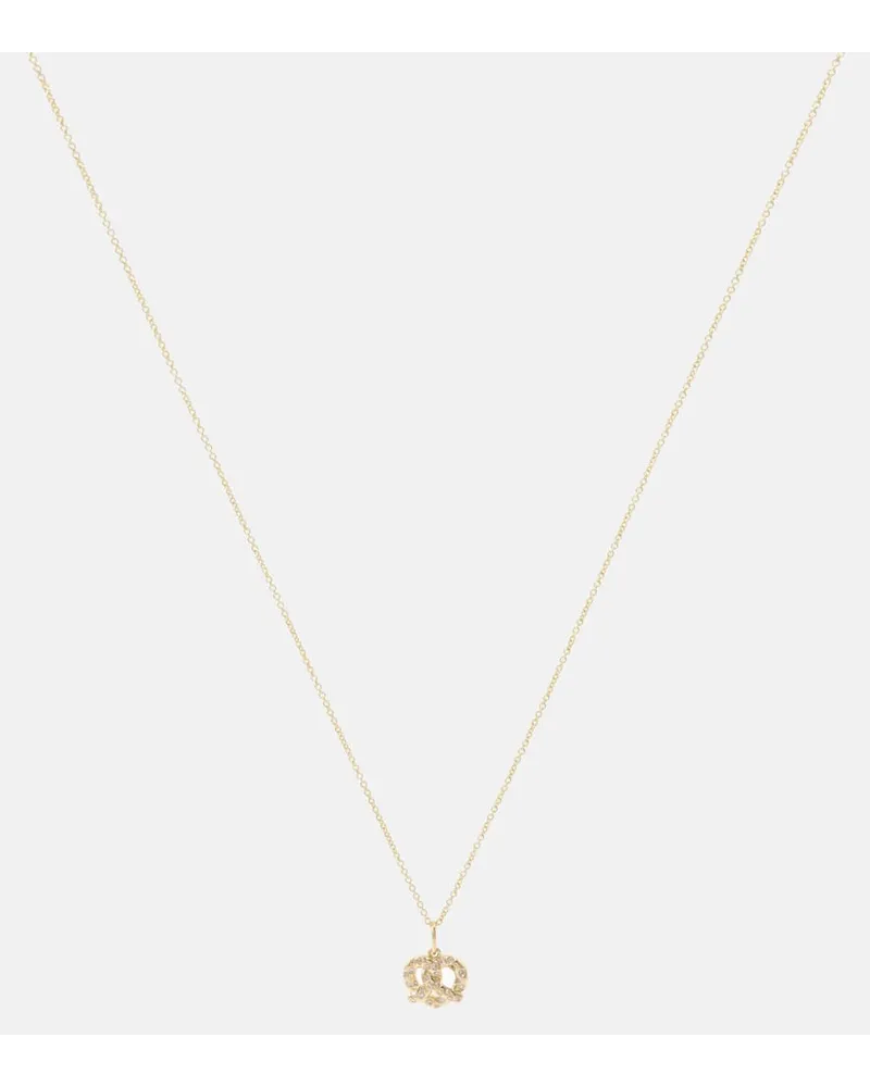 Sydney Evan Collana Pretzel in oro 14kt con diamanti Oro
