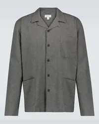 Sunspel Camicia del pigiama in cotone Grigio