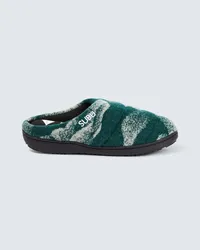 and wander x Subu - Slippers in misto lana jacquard Verde