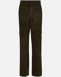 Stouls Pantaloni cargo Axel in suede Verde