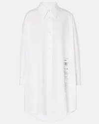 Maison Margiela Abito chemisier in cotone Bianco