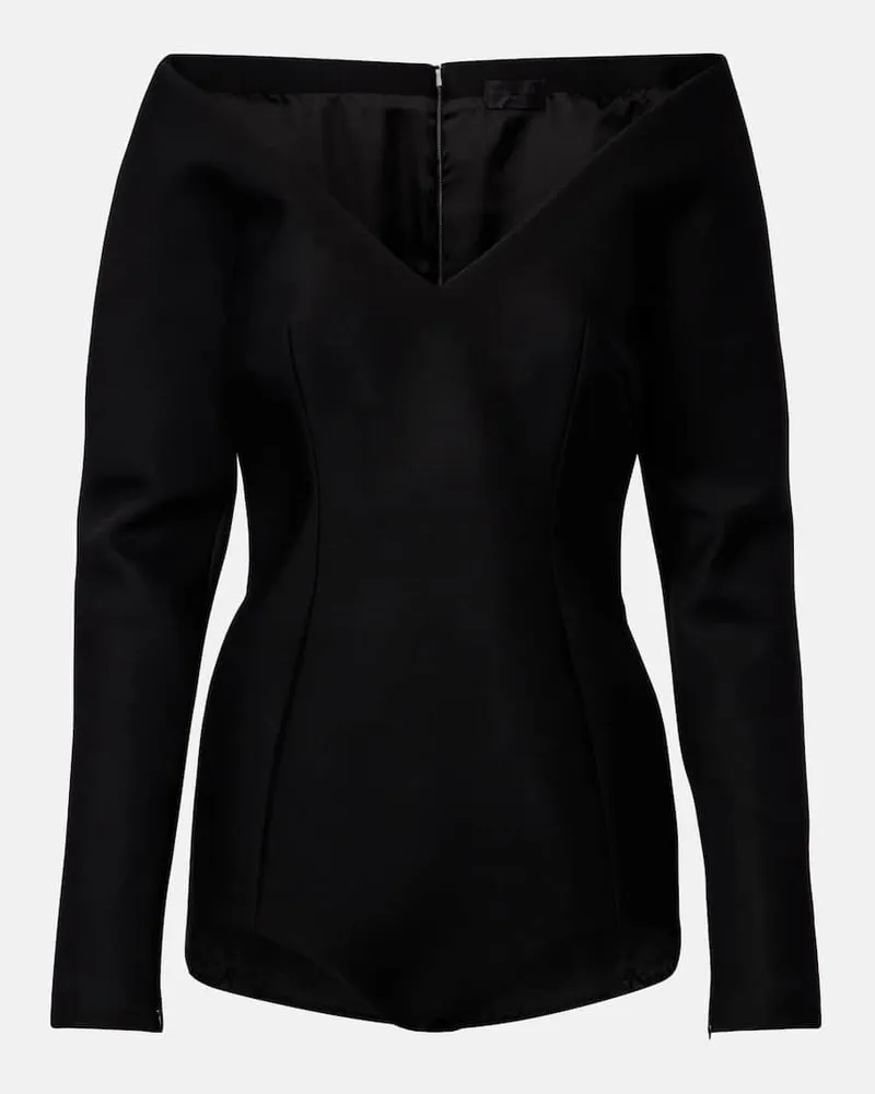 Thierry Mugler Body in misto lana Nero