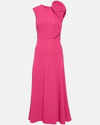 Roland Mouret Abito midi in cady con applicazioni Rosa