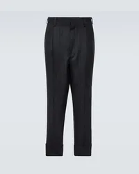 Prada Pantaloni chino in lana Blu