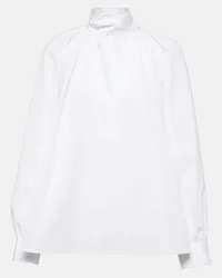 Co Blusa in popeline di cotone Bianco