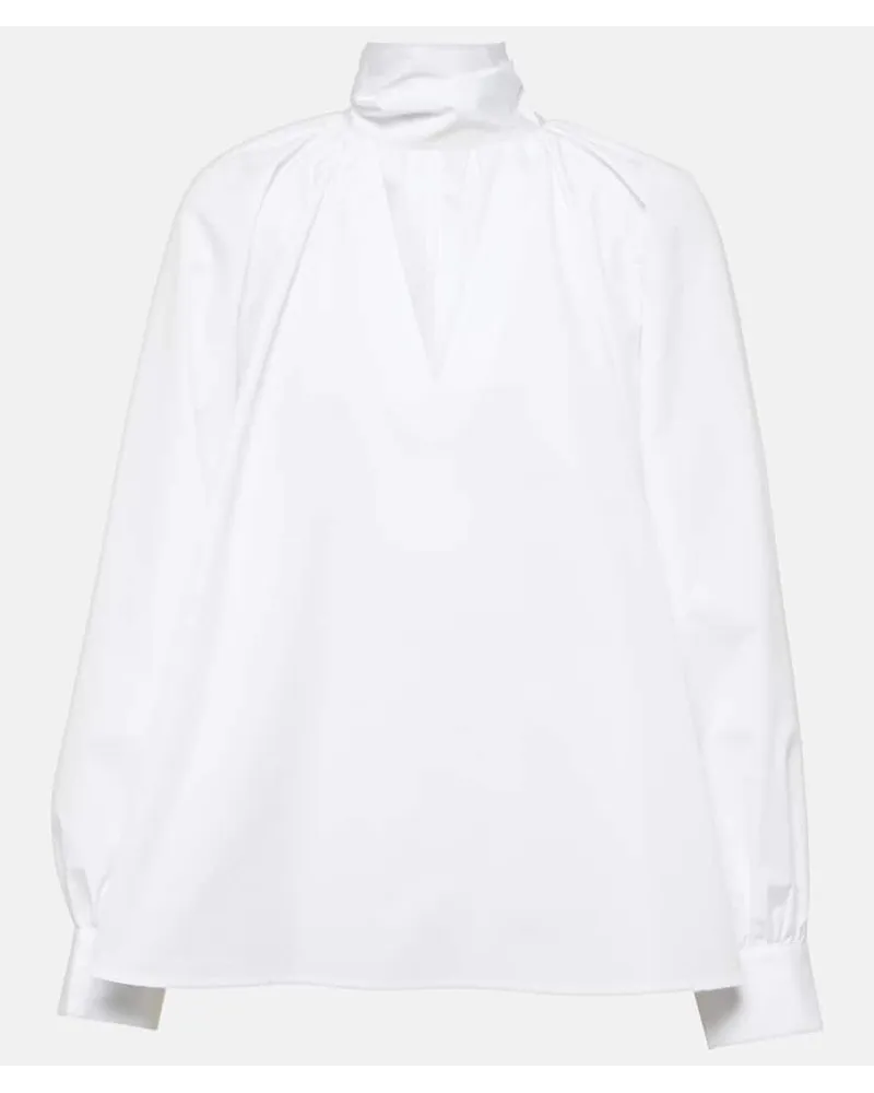 Co Blusa in popeline di cotone Bianco