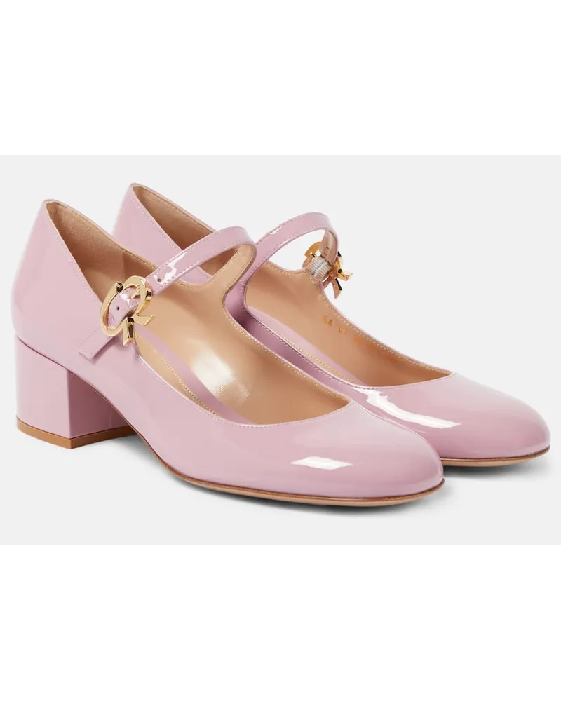 Gianvito Rossi Pumps Mary Jane in vernice Rosa