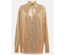 Oséree Camicia Disco con decorazioni dorate