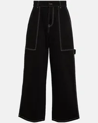 Stella McCartney Jeans a gamba larga e vita alta Nero