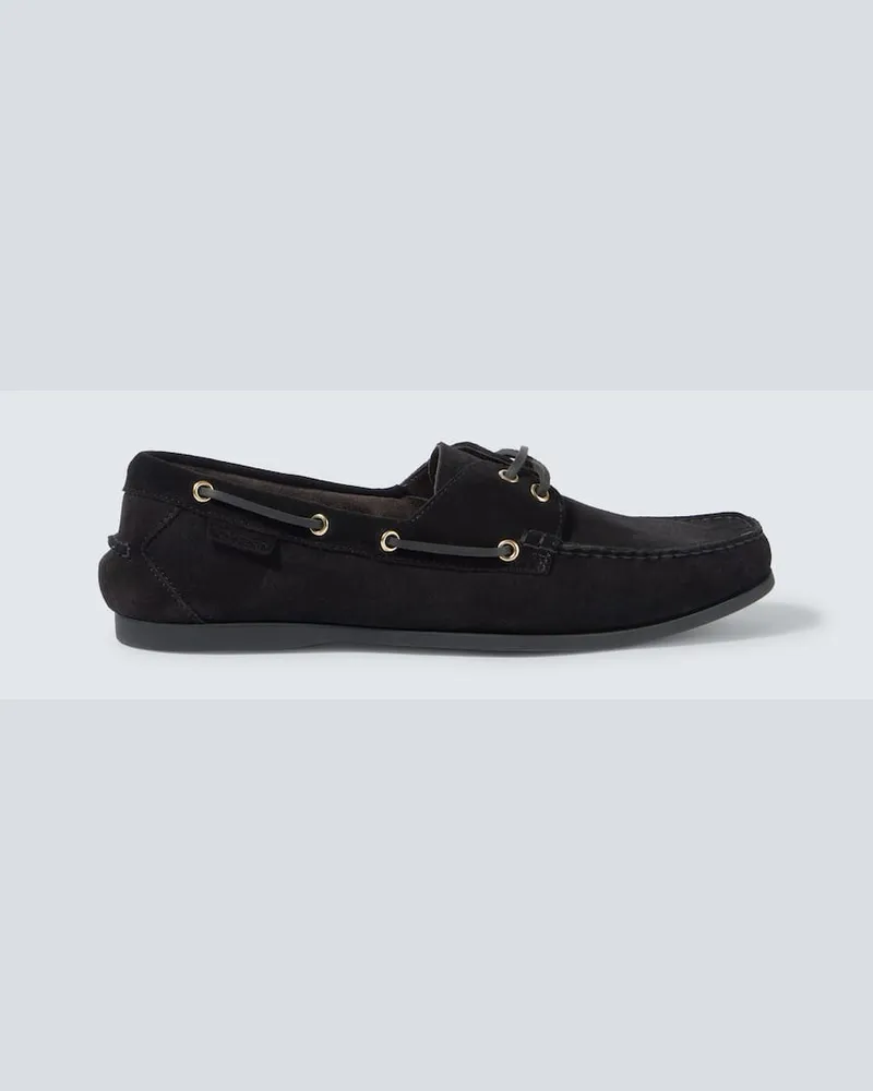 Tom Ford Scarpe da barca Robin in suede Nero