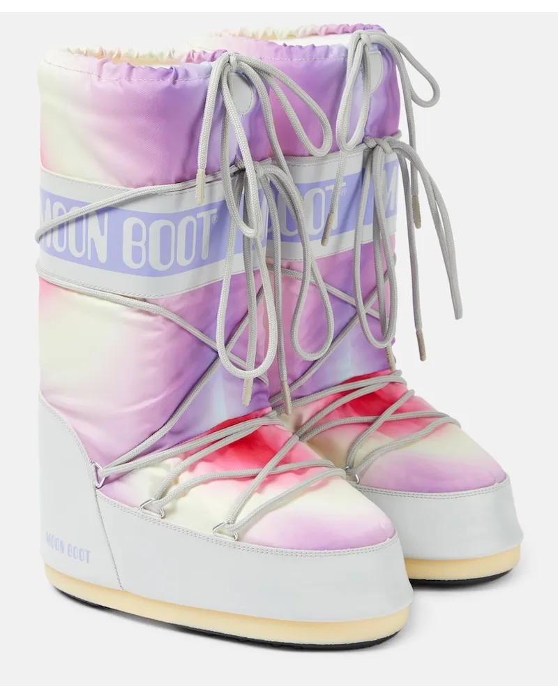 Moon Boot Stivali doposcì Icon tie-dye Multicolore