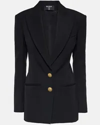 Balmain Blazer in lana vergine Nero