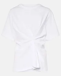 Victoria Beckham T-shirt Body Twist in jersey di cotone Bianco