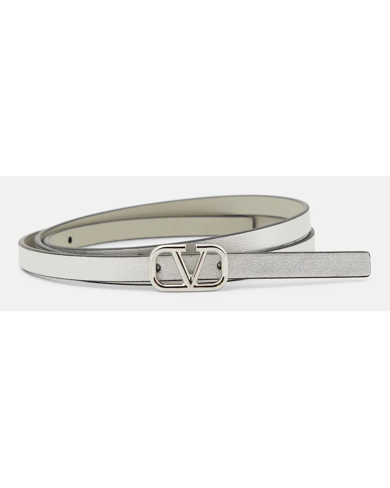 Valentino Garavani Cintura reversibile VLogo Signature Argento