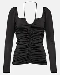 Ganni Top in jersey Nero