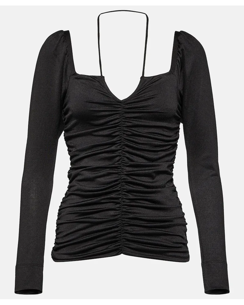 Ganni Top in jersey Nero