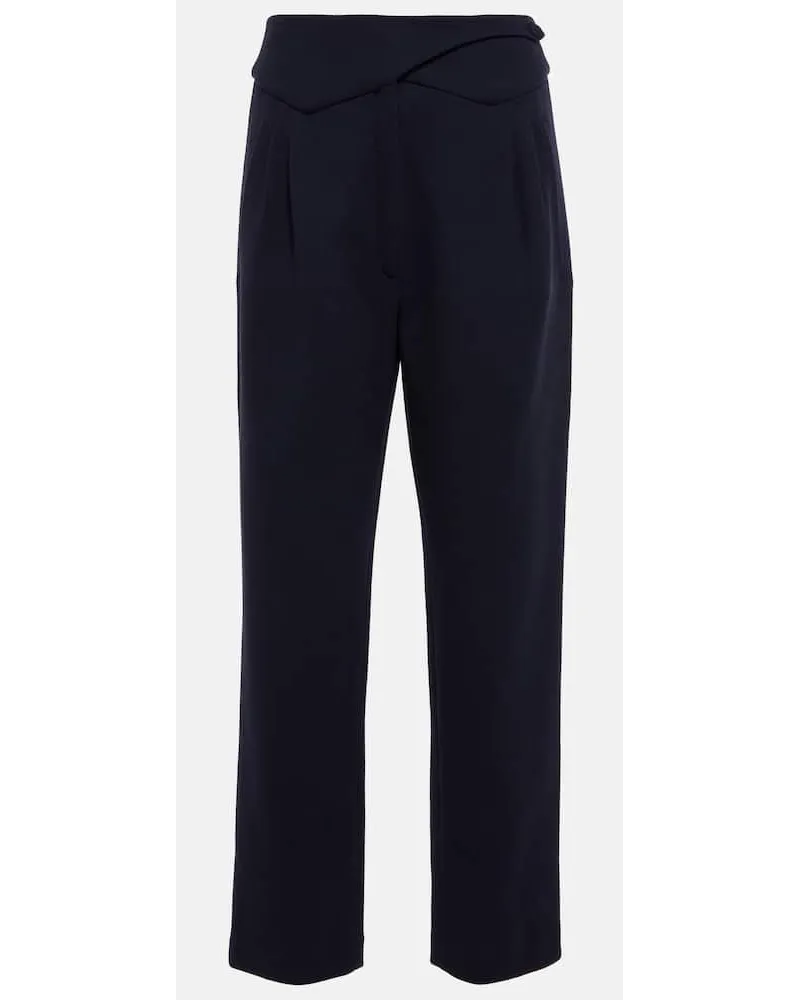Blazé Milano BlazÃ© Milano Pantaloni Basque in lana a vita alta Blu