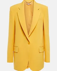 Stella McCartney Blazer monopetto in misto lana Giallo