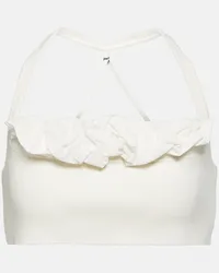 Jacquemus Top Le Bandeau Frivolli con ruches Bianco