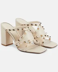 Valentino Garavani Sandali Rockstud 90 in pelle Bianco