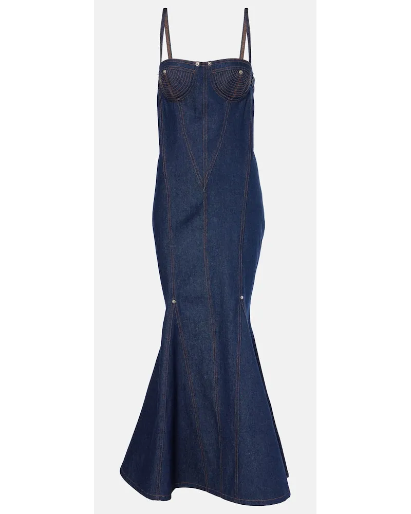 Jean Paul Gaultier Abito lungo di jeans Blu