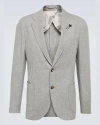 LARDINI Blazer in lana e cashmere Grigio