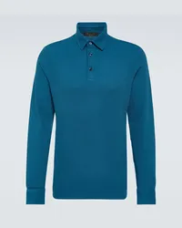 Loro Piana Polo in cotone Blu